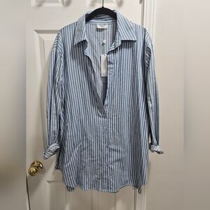 White and blue romper